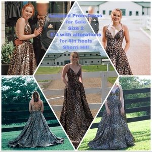 Sherri Hill Leopard Prom Dress